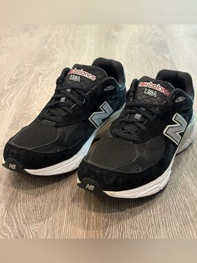 New Balance 990v3 Shoes Sneakers Mens 11 Black White Made In USA Suede M990BK3